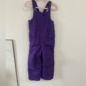 Snow Pants Girls Purple Bib winter cold kids children's Size 5T